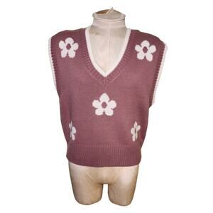 Daisy floral v neck vest floral Love tree‎ size Large